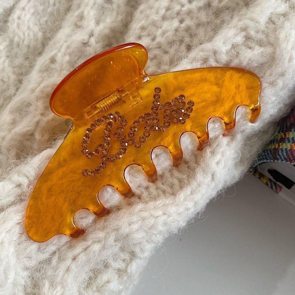 Mxbeauty Cakar Rambut Asam Asetat Lucu Elegan Temperamen Untuk Gadis Untuk Perempuan Hiu Klip Kepiting Klip Ponytail Holder Bulang Wanita Klip Rambut