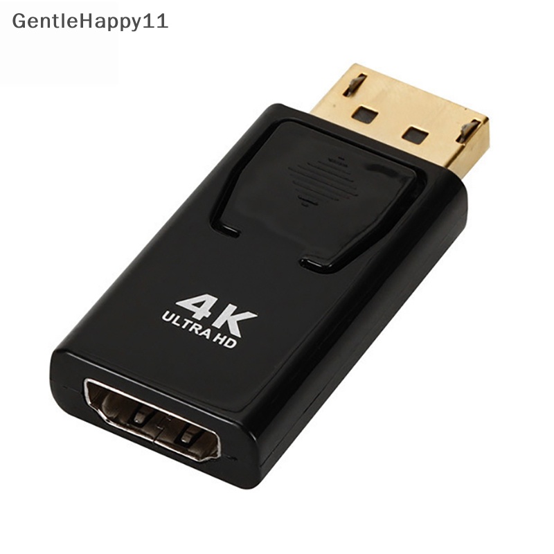 Gentlehappy DisplayPort to HDMI-compatible Adapter Converter 4K HD Video Converter Adapter 1080p Kabel Adapter Video Audio Untuk PC TV id