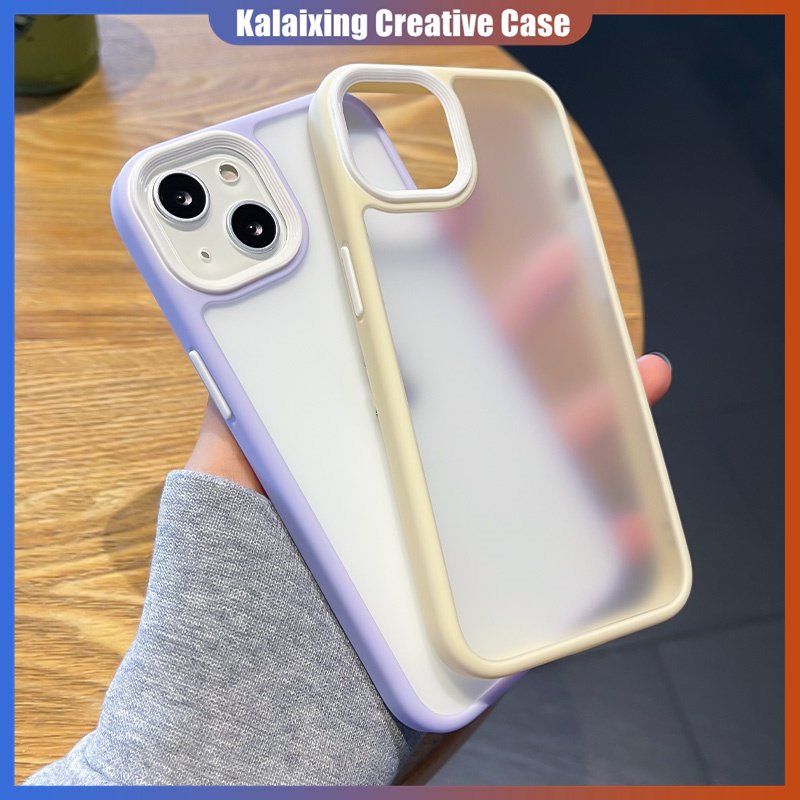 Casing Warna Permen Macaron Untuk iPhone 14pro Max 13Pro Max Anti-Sidik Jari Perlindungan Kuat Tahan Noda Hard Cover