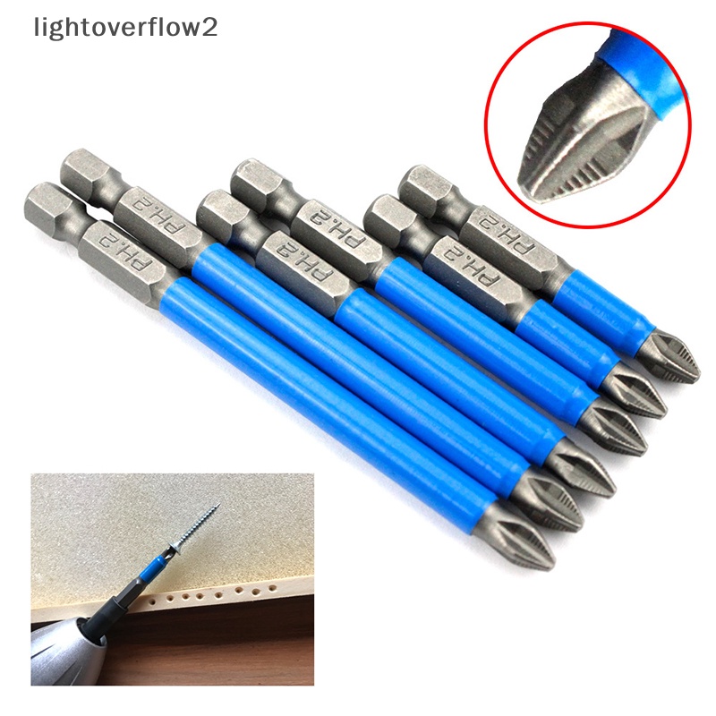 [lightoverflow2] Mata Obeng Listrik Anti Slip Magnetik1Per4 &quot;Hex Shank Presisi PH2 [ID]