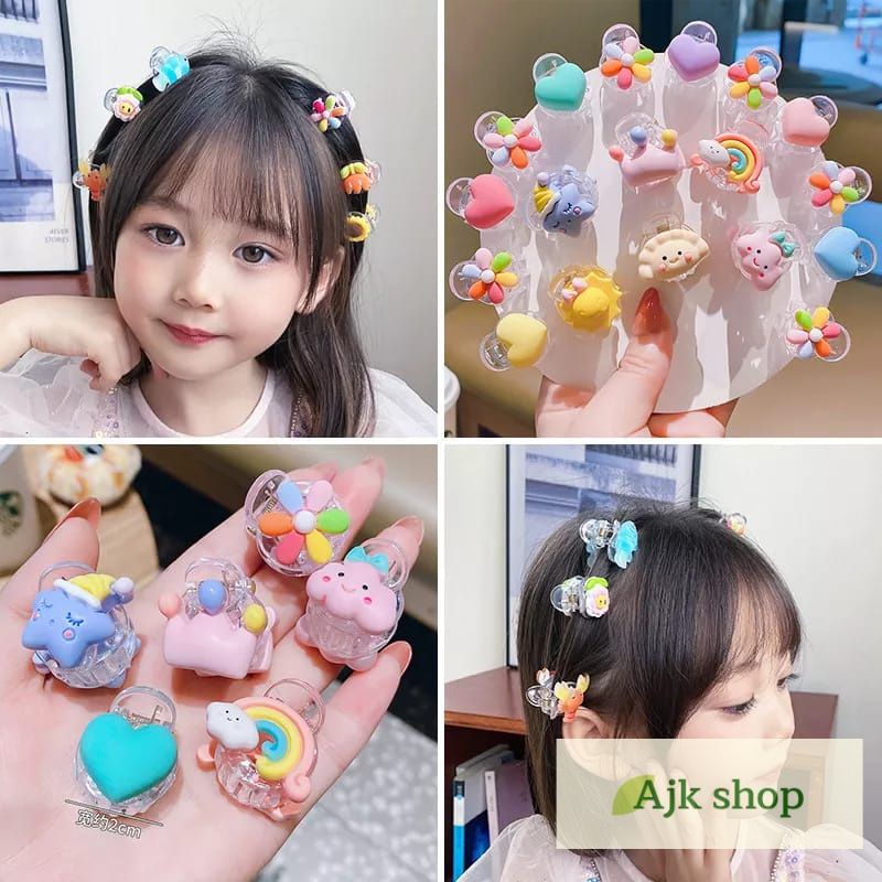 Jepitan Rambut isi 6Pcs Karakter Lucu Jepit Mini Wanita Korea Anak &amp; Dewasa