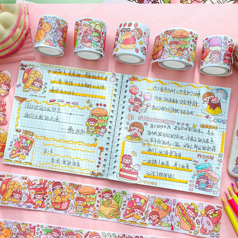 

Washi Tape FOOD SERIES 5cm x 3m / Washi Paper Bujo Journaling Scrapbook Sticker Deco Masking Tape Hiasan Journal 2