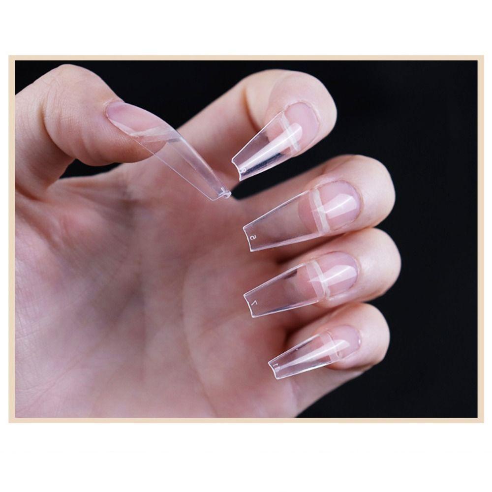 Mxbeauty Piring Kuku Dilepas DIY Ultra-Tipis Transparan Tanpa Jejak Manicure Dekorasi Kuku Palsu