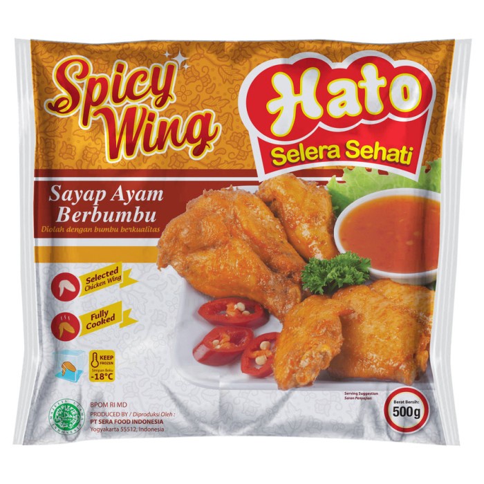 

Hato (Halalan Thoyyiban) Nugget Spicy Wings 500g