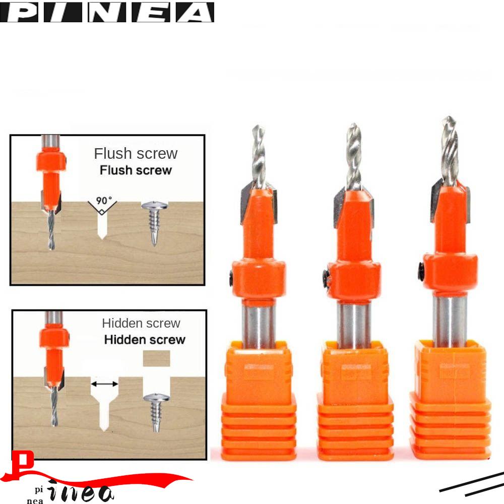 Nanas Countersink Bor Tungsten Carbide Tip Dengan Hex Key Cutter Alat Listrik Pengeboran Putaran Woodworking Chamfering