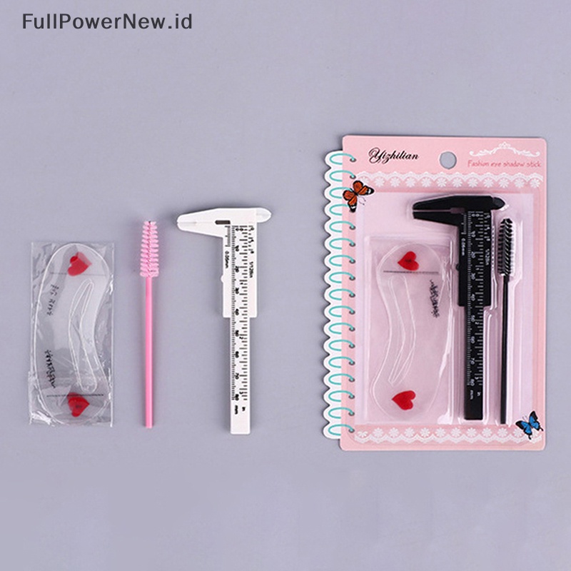 Power 3Pcs Plastik Pengukur Alis Vernier Caliper Tato Jangka Sorong Penggaris Alat Makeup ID