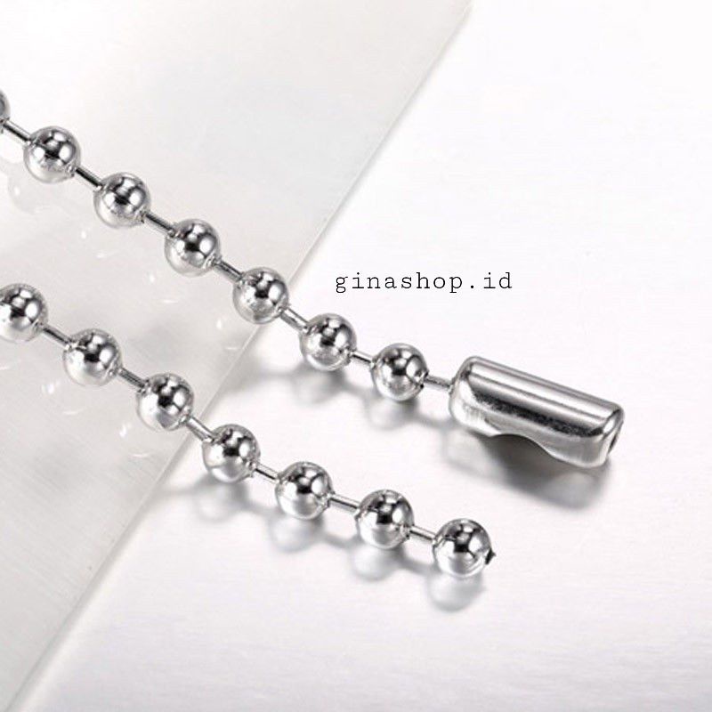 TERLARIS KALUNG TITANIUM STELL PRIA BIJI LADA