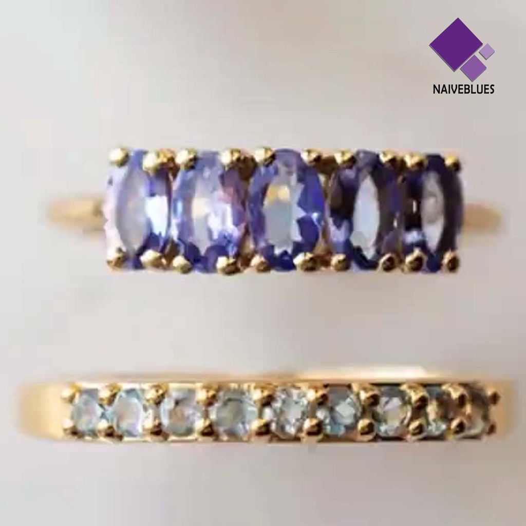 &lt; Naiveblues &gt; 3Pcs Cincin Wanita Eye-catching Kreatif Bentuk Alloy Fashionable Women Wedding Band Pacaran