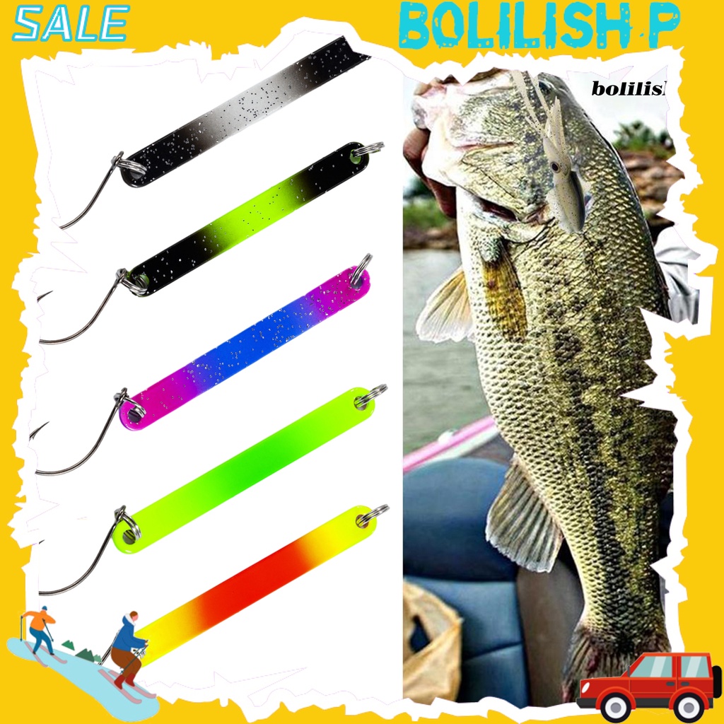 Bo-5cm/2.5g Sequin Lure Umpan Dua Sisi Warna-Warni Metalik Sequin Tajam Kait Universal Cegah Lolos Tembaga Air Tawar Trout Bass Kecil Keras Memancing Umpan Umpan Perlengkapan Memancing