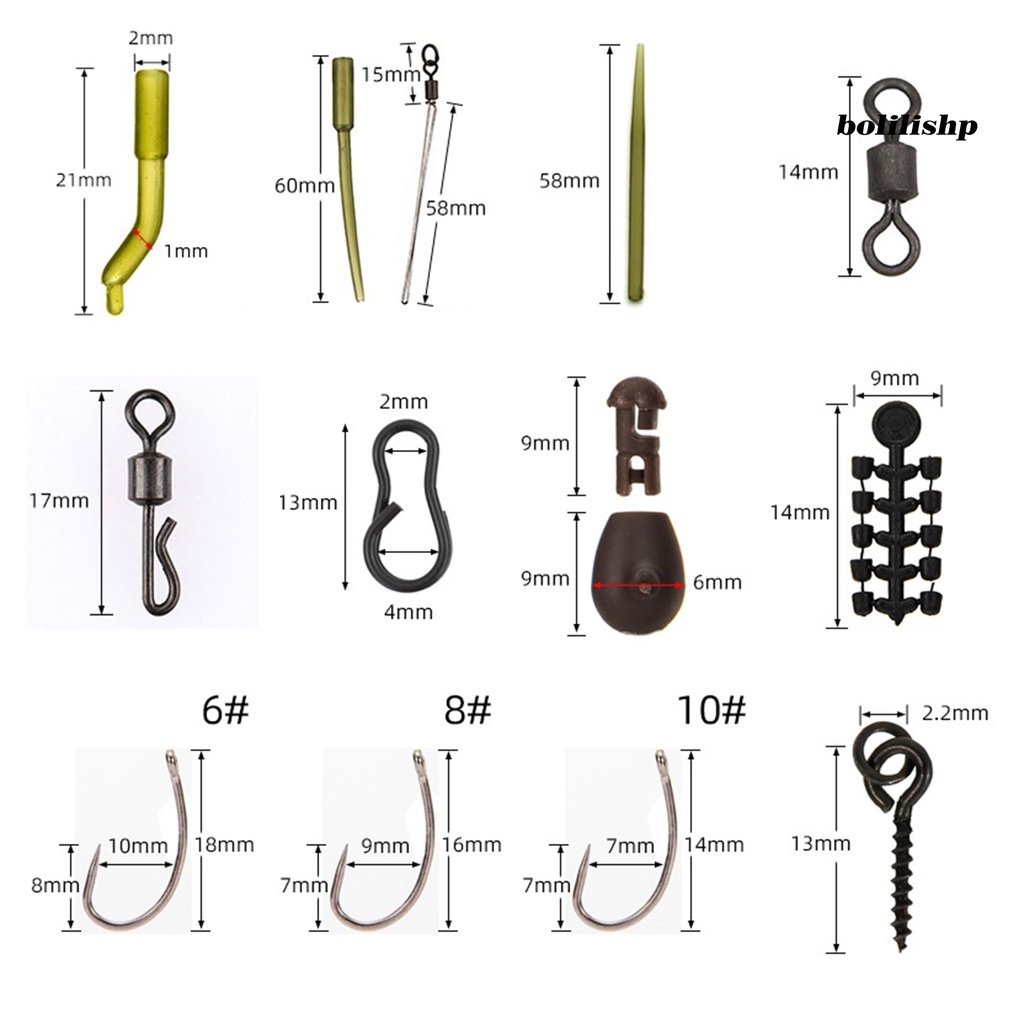 Bo-1 Set Kail Pancing Set Dapat Digunakan Kembali Kokoh Tahan Aus Angling Kekuatan Tinggi Set Aksesoris Memancing Ikan Gurame Eropa Untuk Memancing Di Luar Ruangan