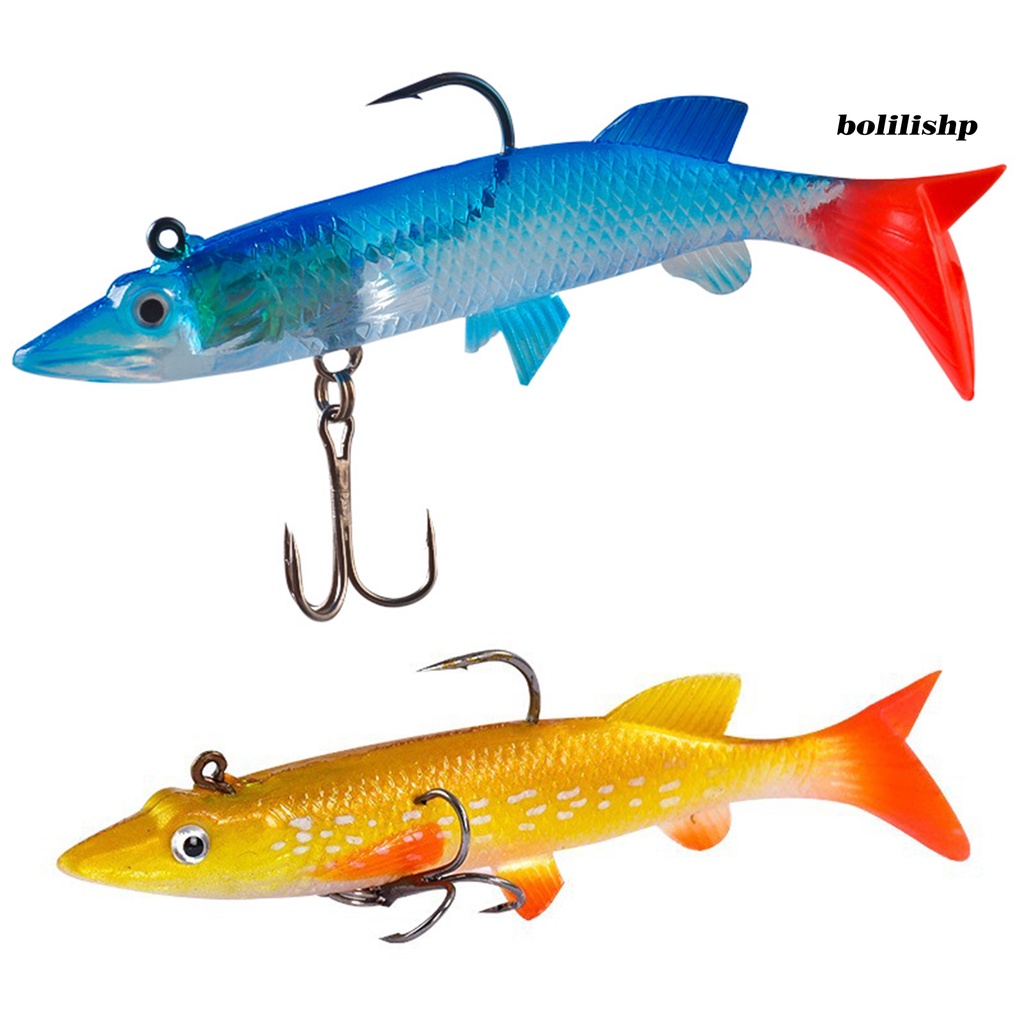 Bo-9.5cm Umpan Umpan 3D Simulasi Fisheye Treble Hook Simulasi Realistis Angling T-tail Treble Hook Bionic Umpan Luar Ruangan Memancing