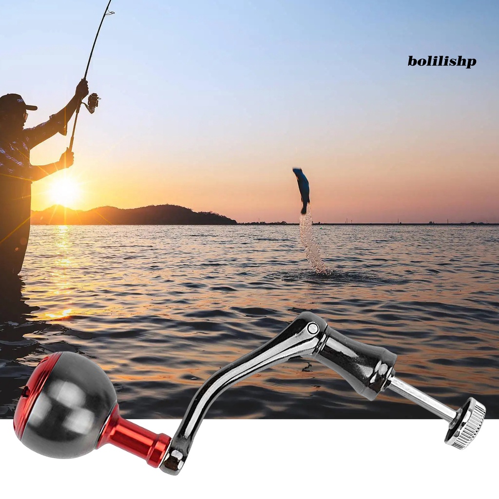 Bo-fishing Reel Handle DIY Nyaman Halus Aksesoris Modifikasi Kepala Ganda Logam CNC Spinning Reel Grip Arm Pengganti Untuk Memancing