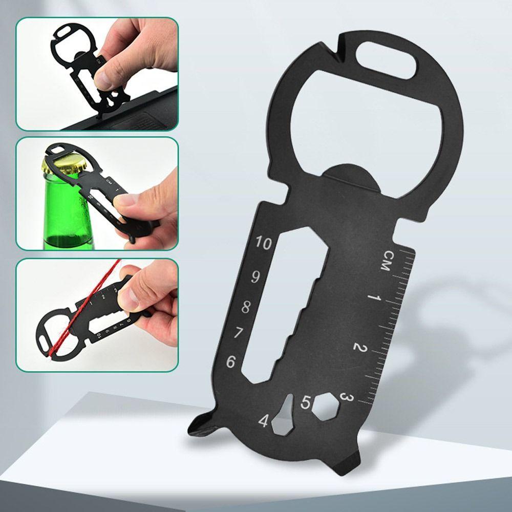 Populer Alat Kartu Outdoor Timbangan Kokoh Hexagonal Wrench Gantungan Kunci Multifungsi