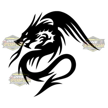 sticker cutting Stiker Cutting naga tribal untuk mobil motor laptop dll sticker terbaru