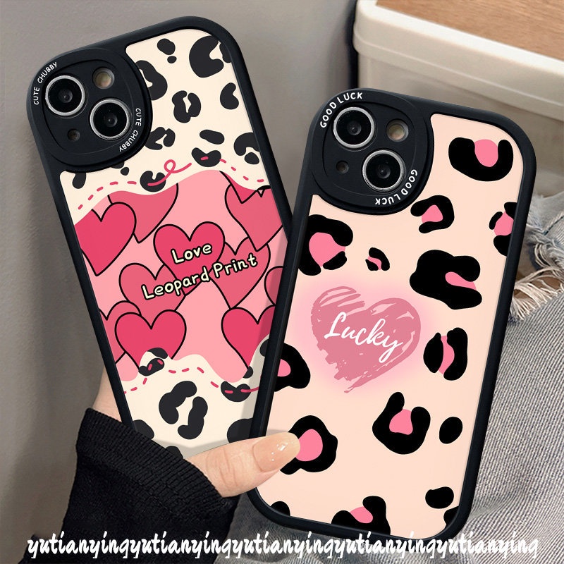 Lucky Art Love Heart Couple Case for Infinix Hot 11 10s 10T 10 Lite 11s Note 8 Hot 9 10T 10s 11s 11 10 Play Smart 5 6 Fashion Leopard Print Phone Soft Tpu Back Cover