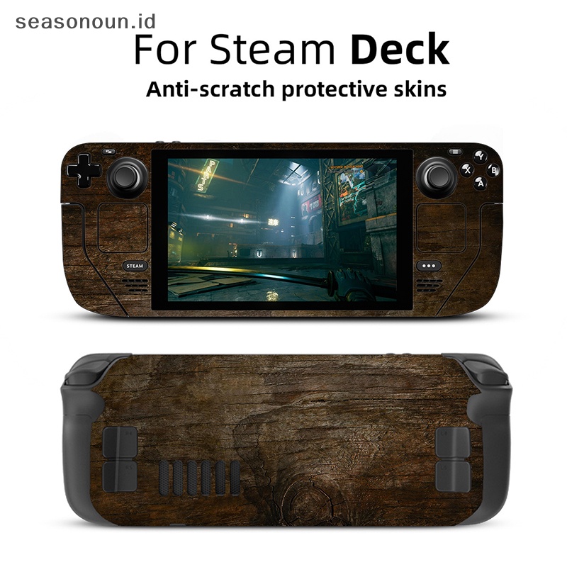 Seasonoun Aesthetic Skin Vinyl Untuk Steam Deck Console Full Set Pelindung Kulit Decal Stiker Cover Case Handheld Console Sticker Aksesoris Pelindung Gaming.