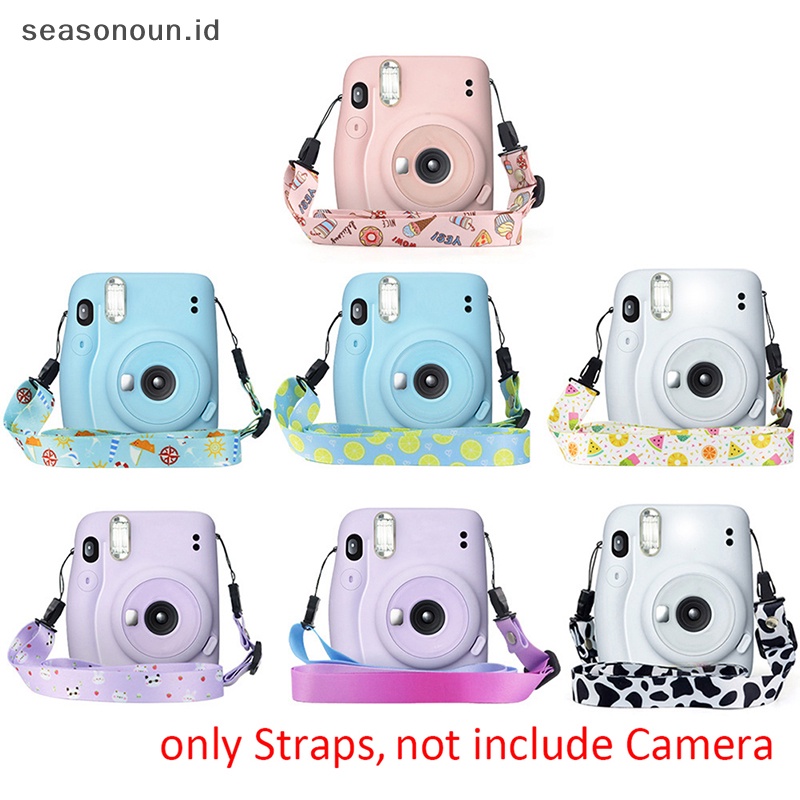 Strap Bahu Leher Kamera Seasonoun 1.2m Untuk Fujifilm Instax Mini 11 8 8+9tali Kamera.