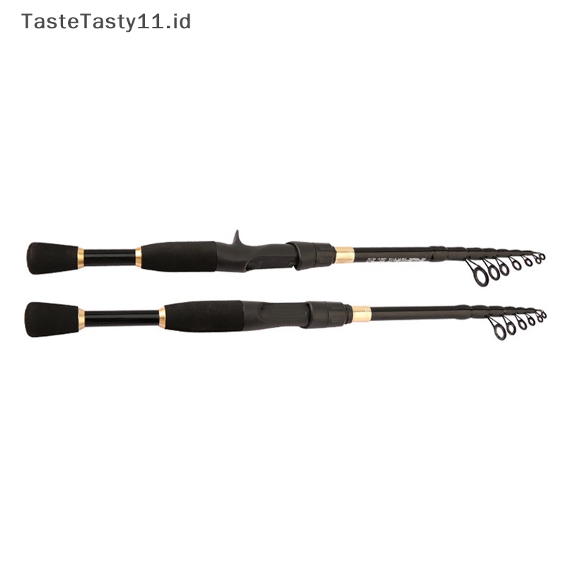 Tastetasty Portable Casg Spin Carbon Fiber Telescopic Retractable Lure Rod Peralatan Pancing Pancing Pegangan EVA.