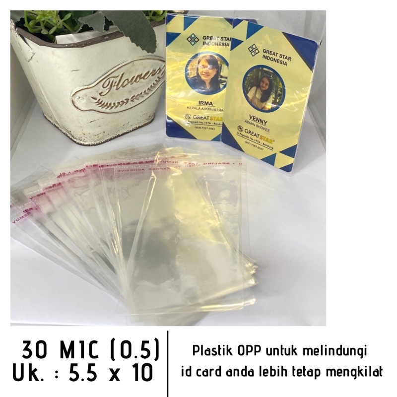 

PLASTIK OPP TEBAL 30MIC UNTUK FRAME & ID CARD ECERAN