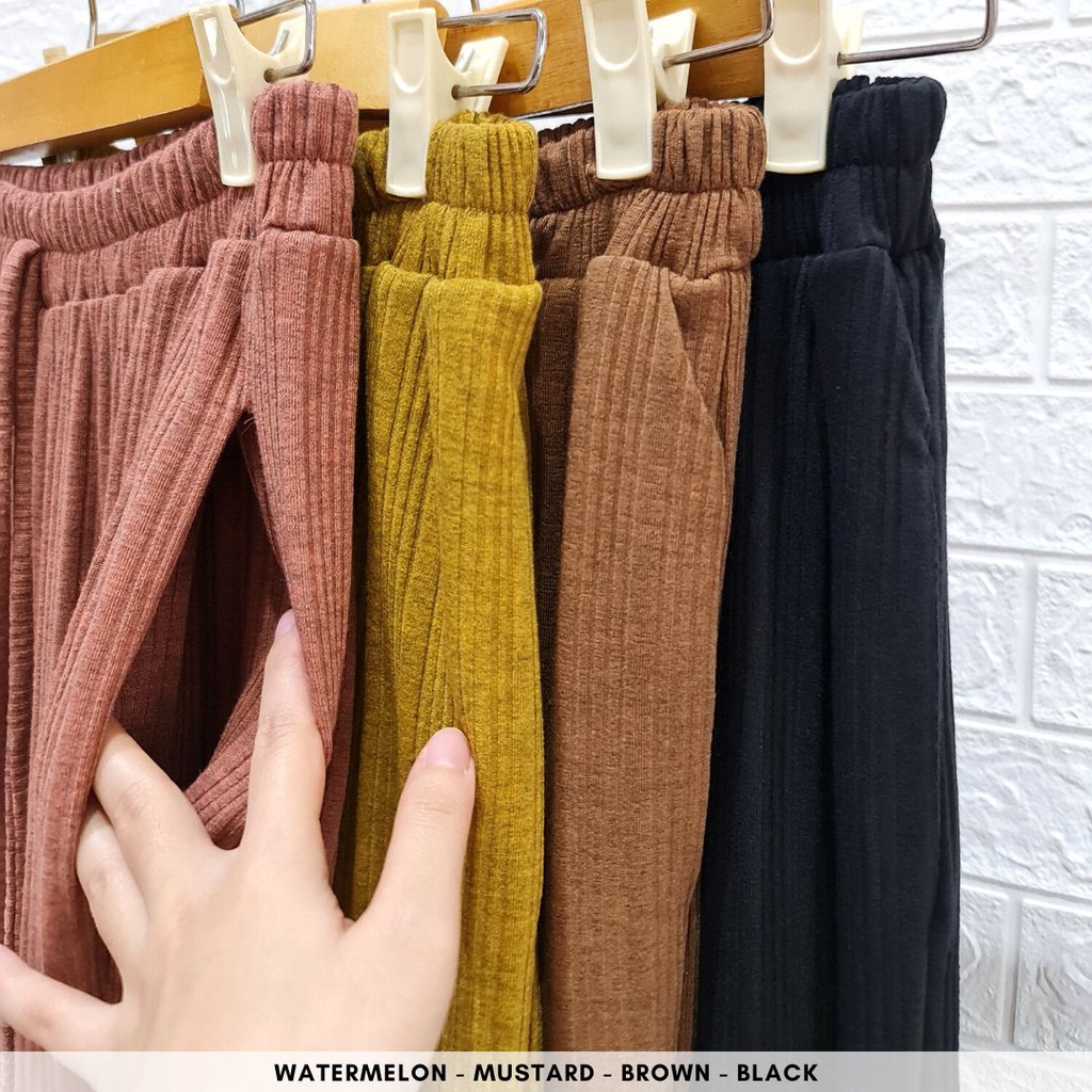 4447 tuesday knit pants jogger pants knit pants bigsize