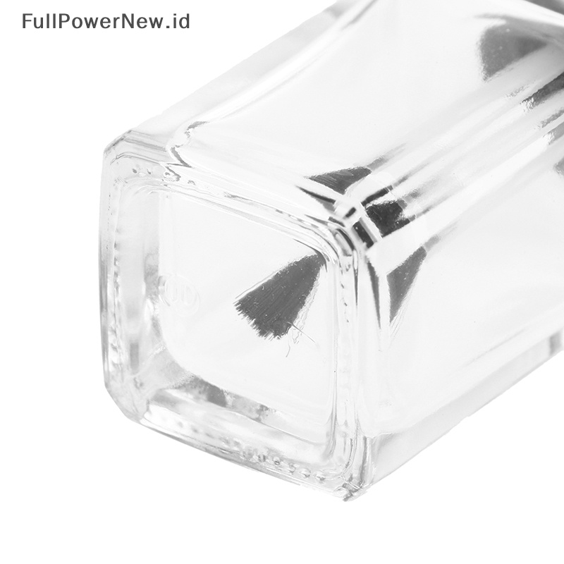 Power Empty Clear Glass Nail Gel Polish Liquid Art Botol Wadah Isi Ulang ID