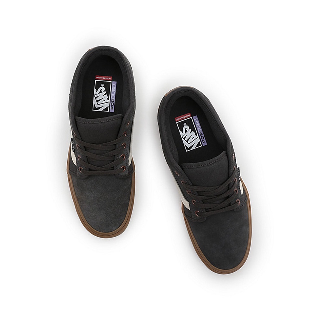 SEPATU VANS OFF THE WALL | CHUKKA LOW SIDESTRIPE DARK GREY GUM