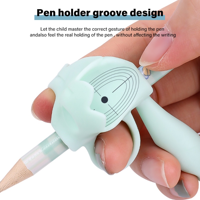 Berguna Berwarna Indah Lembut Nyaman Silikon Pen Pensil Holder Kecil Portable Anak Menulis Alat Belajar Alat Tulis Alat Bantu Grip Perangkat Koreksi Postur Untuk Pelajar