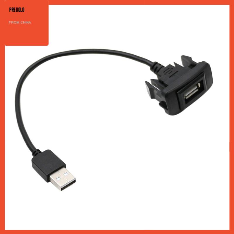 [Predolo] Flush Dashboard Mobil USB 2.0 Port Panel Mount Aksesori