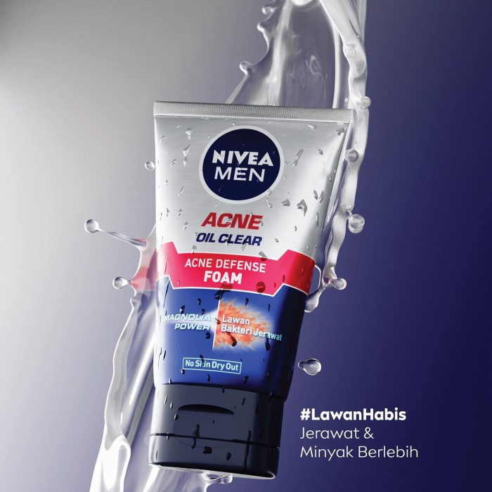 sabun cuci muka pria jerawat NIVEA MEN Personal Care Men acne defence