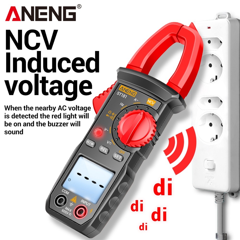 Taffware Aneng Digital Multimeter Voltage Tester Clamp St181 Red / Perlengkapan Rumah Tangga Murah / Perlengkapan Alat Pertukangan Renoveasi Rumah Alat Pemeliharaan Rumah Lainnya / BERKUALITAS