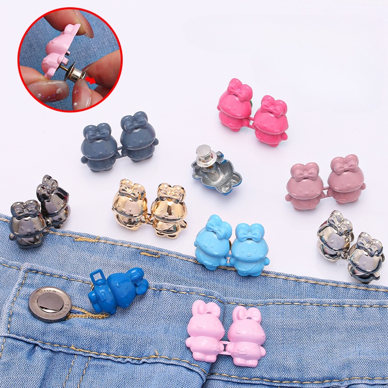 10warna Bunny Waist Buckle Detachable Sepasang Dari Gesper Elastis Aksesoris Pakaian Hadiah