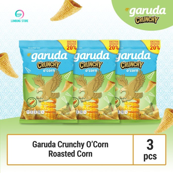 

Garuda Crunchy O’Corn Roasted Corn 3 Pcs - Snack / Cemilan