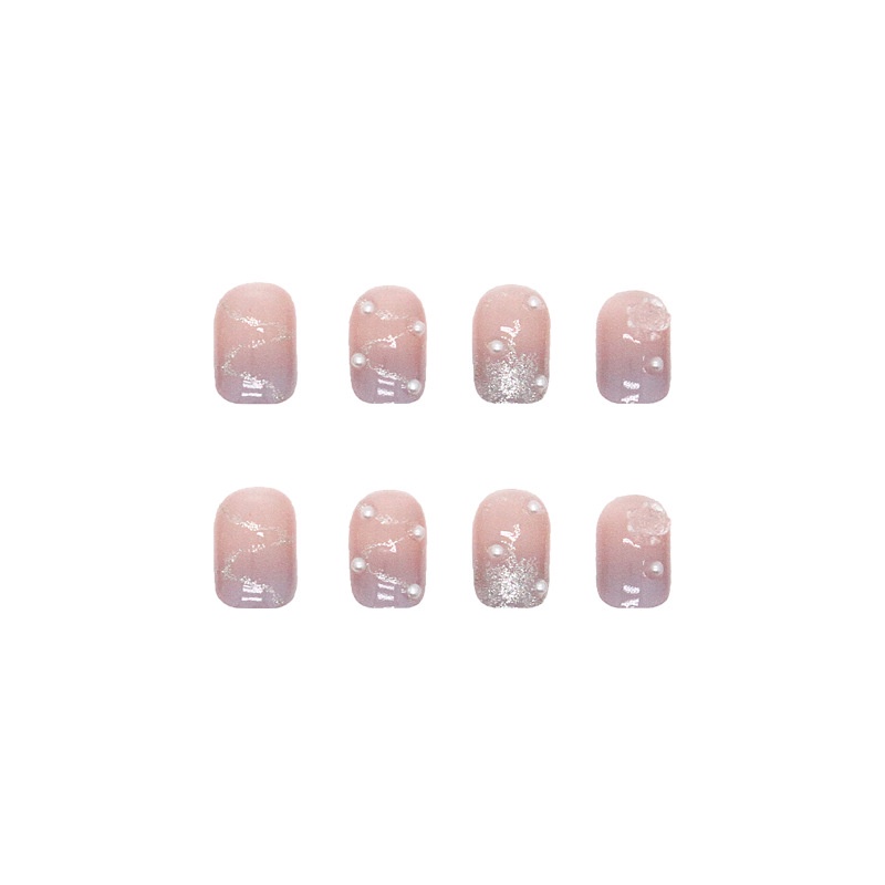 Z372 24Pcs DIY Kuku Palsu French Cool Finger Nail Art Stiker Kuku Palsu