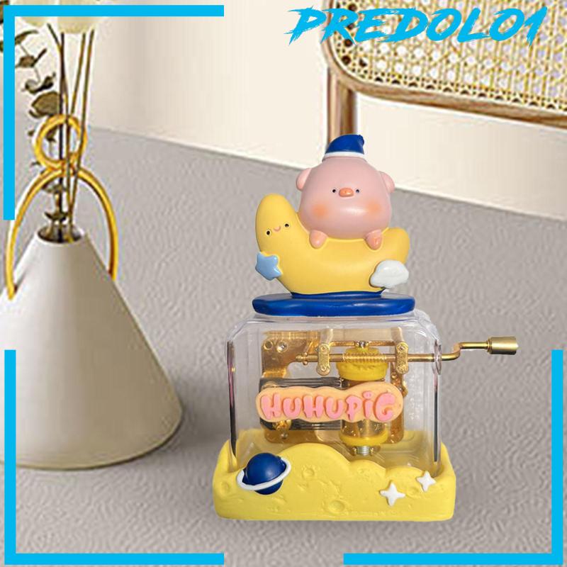[Predolo1] Kotak Musik Boneka Hewan Engkol Tangan Kotak Musik Gerakan Musik Mekanik Portable Novelty Ornamen Untuk Hadiah Ulang Tahun Anniversary Untuk Cowok Cewek