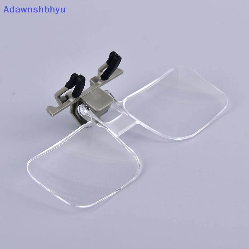 Adhyu Loupe Lensa Kacamata Lipat Pembesar Kacamata Clip On Precise Magnifier Flip Reparasi Jam Tangan Kacamata Eyewear Magnifier Loupe Appraisal Watch Repair Tool Unisex Rimmed Reading