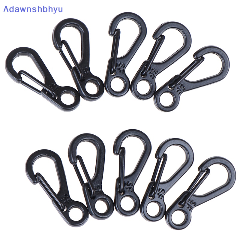 Adhyu 10PCS Klip Carabiner Mini Snap Spring Clasp Hook Gantungan Kunci Alat Camping ID