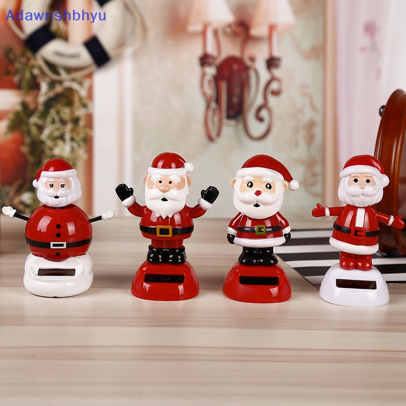 Adhyu Ornamen Mainan Goyang Ayunan Otomatis Surya Lucu Pohon Natal Snowman Santa Claus Elk Swinging Dekorasi Untuk Mobil Kantor Rumah ID