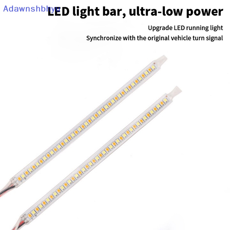 Adhyu 2pcs Lampu Indikator Spion Mobil LED DRL Streamer Auto Headlight Strip ID
