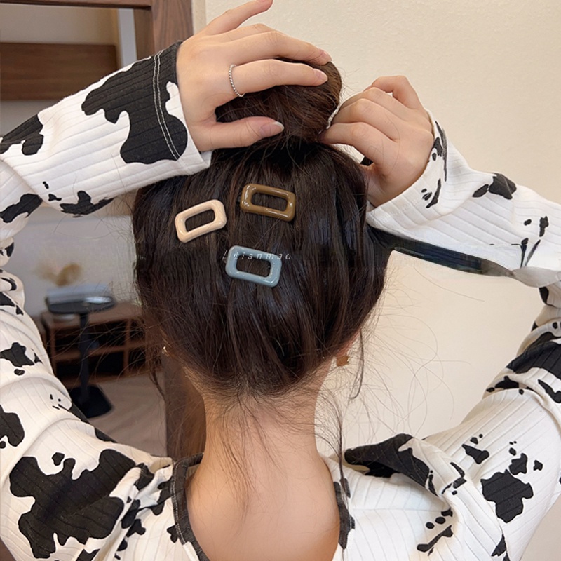 1pcs Ins Morandi Klip Warna Jepit Rambut Hair Clip Hiasan Kepala Aksesori Rambut Untuk Gadis Indah