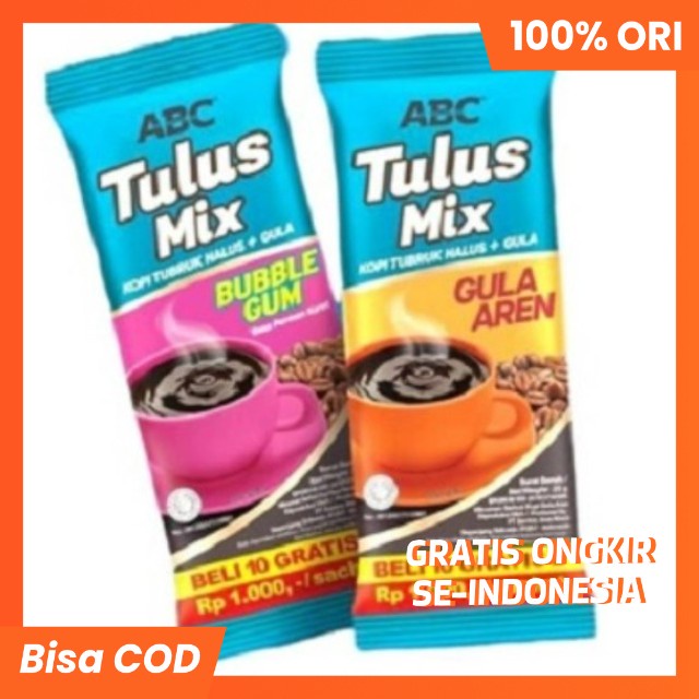 Kopi ABC Tulus Mix Kopi Tubruk Halus GULA AREN / BUBLE GUM Coffee 23g- 1 SACHET