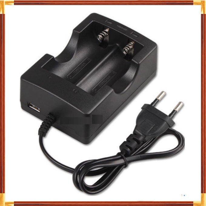 MURAH HONG DONG Charger Baterai 2 Slot 18650 26650 - D-999A - Black MURAH