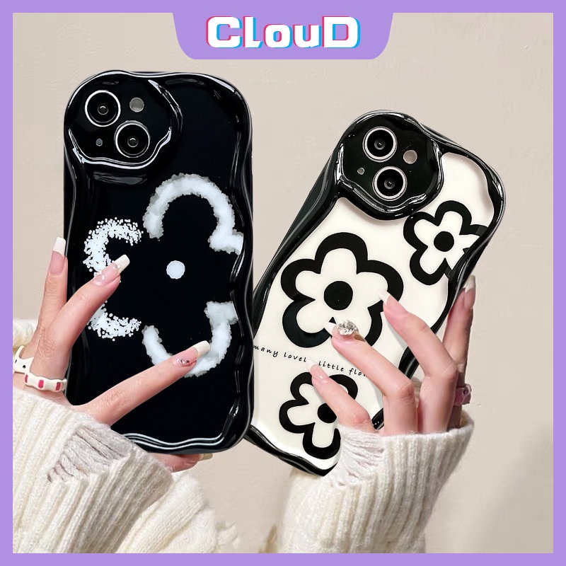 Casing Bunga Simple Untuk Realme C35 C33 C55 C12 C25Y C30 C31 C25 C21Y C25s C11 2021 C21 C20 C3 C15 5 6 5i 5S 7i C17 C20A C11 2020 Lembut Tpu Bunga 3D Bergelombang Lengkung Tepi Glossy Cover