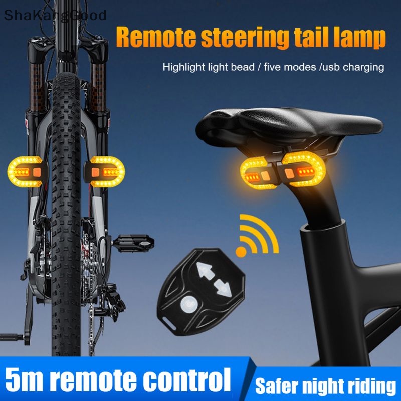 Lampu Sein Sepeda Selip Wireless Remote Control Lampu Ekor Sepeda USB Rechargeable SKK