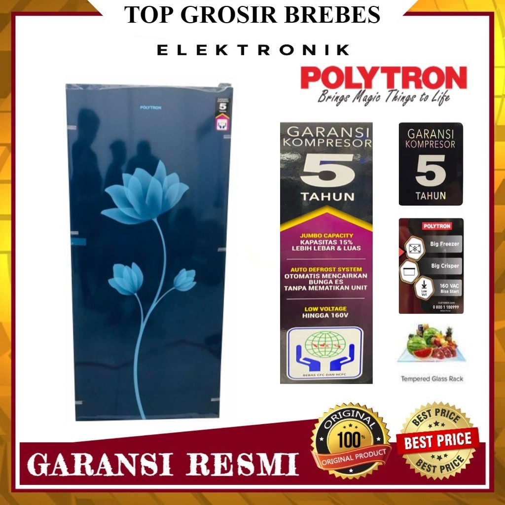 LEMARI ES 1 PINTU POLYTRON PRB 179 KULKAS POLYTRON PRB179