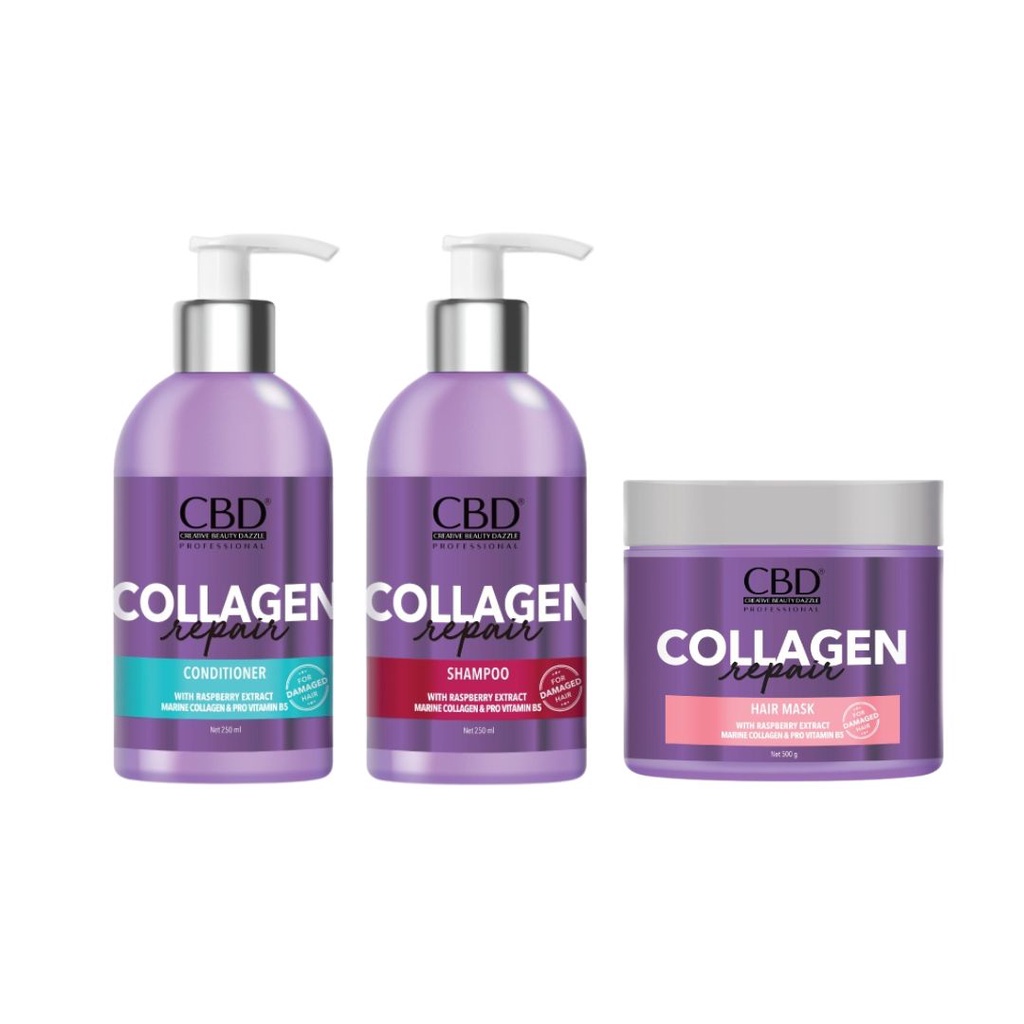 ✨LACIKOSME✨CBD COLLAGEN REPAIR SERIES -  HAIR SHAMPOO CONDITIONER MASK SERUM OIL