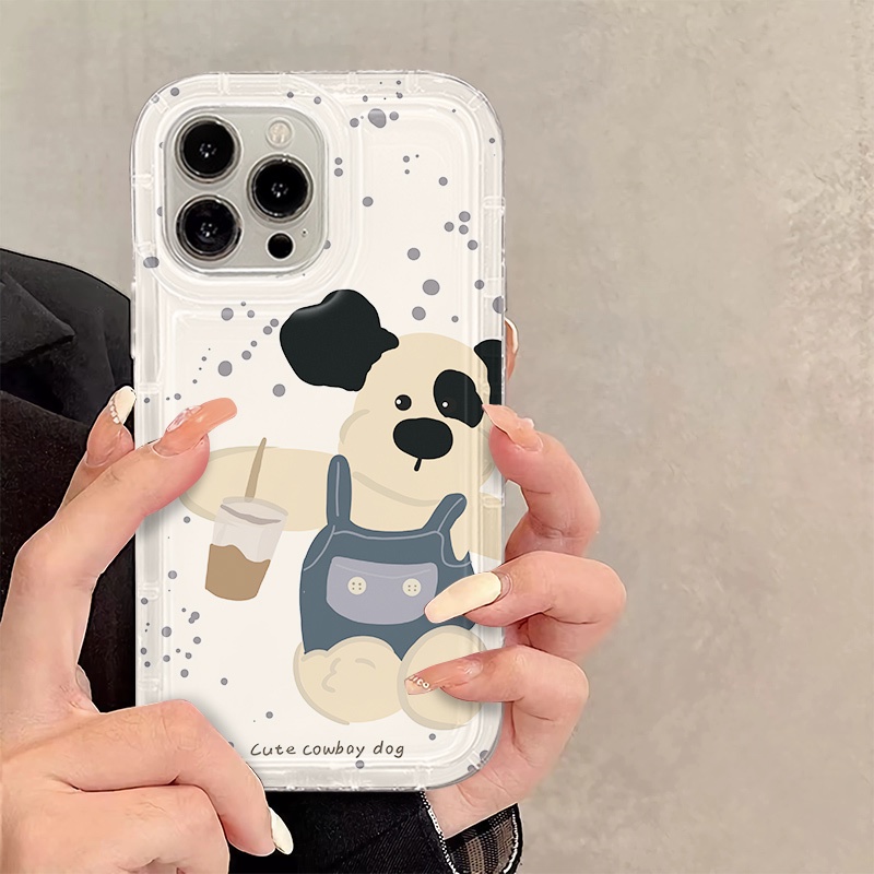 IPHONE Soft Phone Case Kompatibel Untuk Iphone14 13 11 12 Pro XS Max X Xr7 +8 Plus Cute Bear Casing TPU Silikon Shockproof Cover