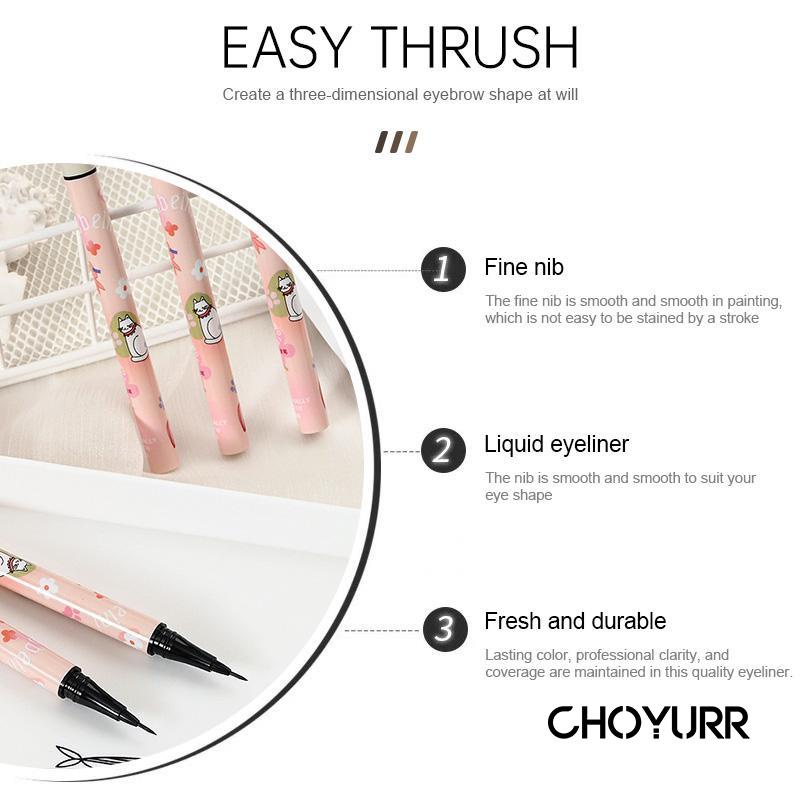 【COD】0.0005 NIB Liquid Lying Silkworm Pen Bunga Waterproof Long-lasting Eyeliner-CH