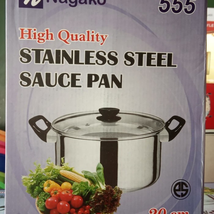 - Promo panci kuping nagako 555 tutup kaca 20cm - Sedia panci kukus murah terbaru gagang kuping vira