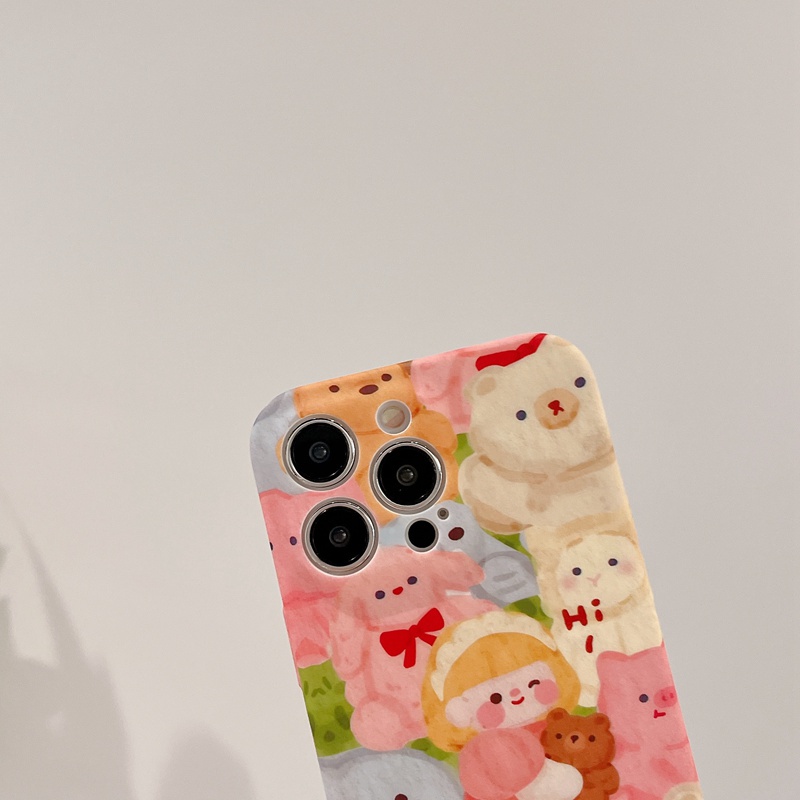 Cute Cartoon Little Bear Girl Ultra Soft Case IPhone 6S 7 8 Plus SE XR XS Max 11 12 13 14 Pro Max 12 MINI 13 MINI Liquid Silcione Case