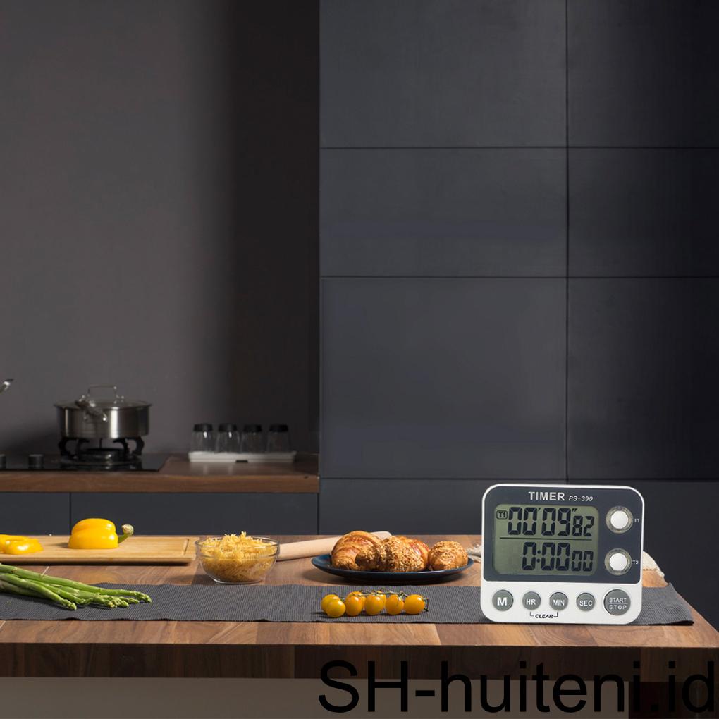 Timer Digital Kitchen Gadget Layar LCD Profesional 3tingkat Volume Alat Hitung Counter Kecil Perlengkapan Rumah